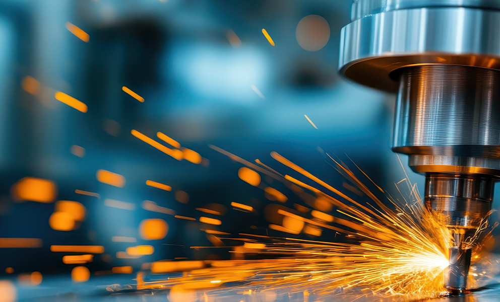 Laser cutter with spark